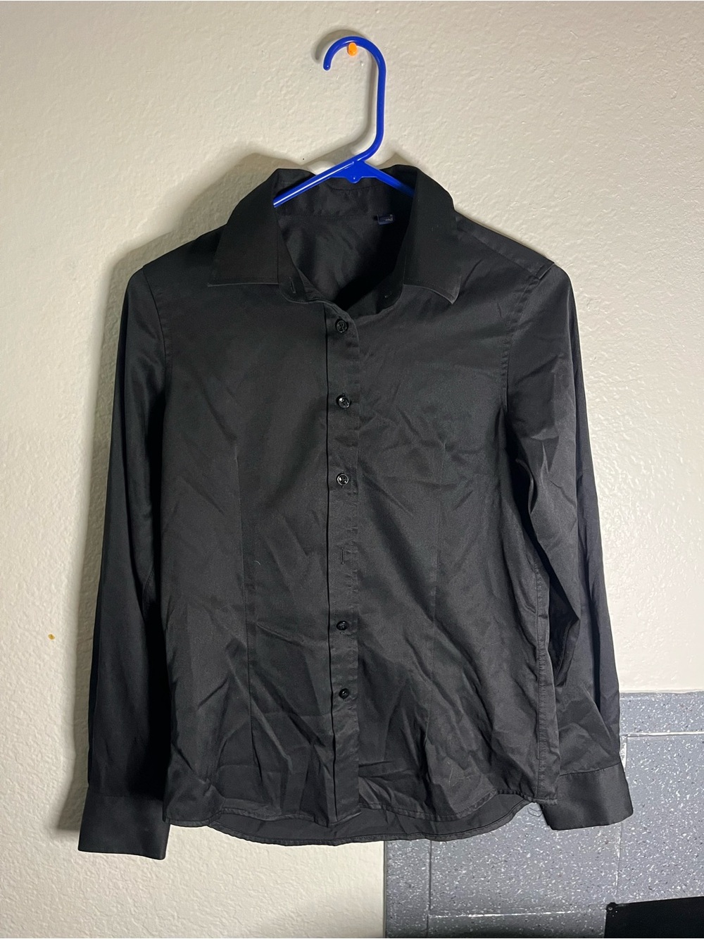 Women’s Black Dress Shirt - Classic Button-Up